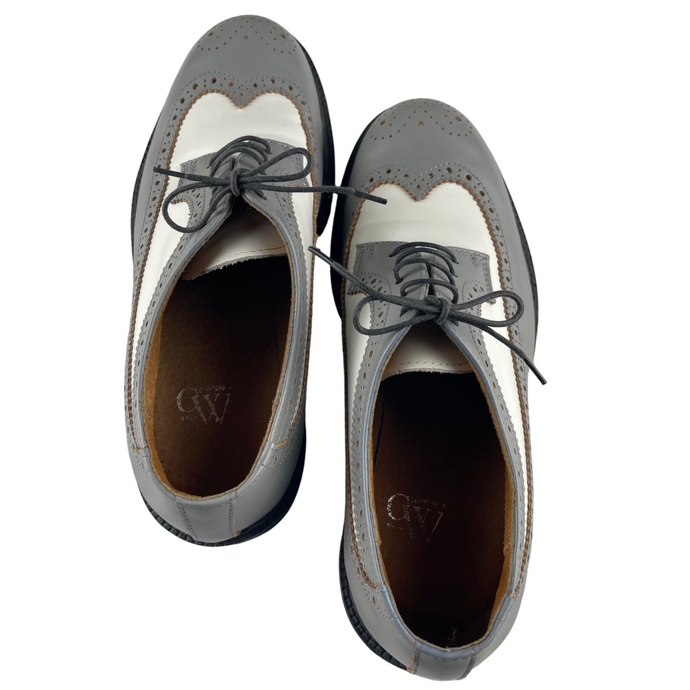 CW Clifford & Wills Women's Gray Wingtip Brogue Oxford Shoes Made in Italy 9.5
